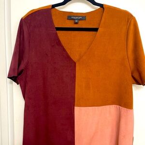 Marc New York faux suede patchwork colorblock size large